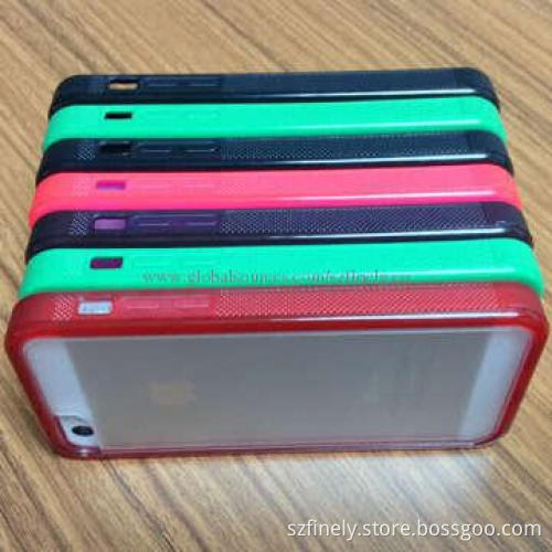 PC + TPU Case for iPhone 5C, Double Injection, with Anti-slip Grain, Fashionable and Novelty